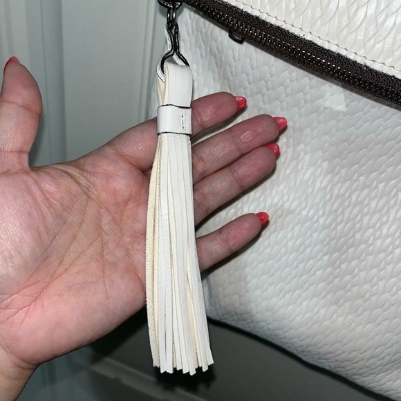 Patricia Nash Twisted Woven Collection Luzille Backpack Shoulder White - Picture 9 of 16